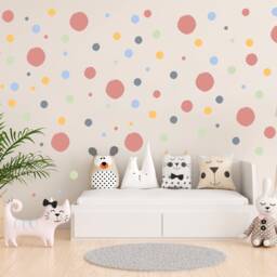 Polka Dot Wall Stickers Multi-Sized Nursery Decor - thumbnail 2