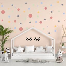 Polka Dot Wall Stickers Multi-Sized Nursery Decor - thumbnail 3