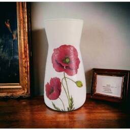 Pretty Red Poppy Vase, Themed Gifts, Decor, Remembrance Day, Housewarming Gifts For Nan, Flower Decor - thumbnail 2