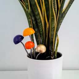 Mini Toadstool Plant Pot Decoration/steel Fungi Sculpture Indoor & Outdoor Pals - thumbnail 2