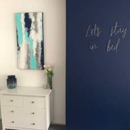 Let's Stay in Bed - Wire Wall Art Words Bedroom Sign - thumbnail 2