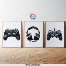 Boys Bedroom Prints - 3 Gaming Posters - Teen Room Wall Art Decor Video Gamer Print Kid Artwork Gift For Boy Gifts - thumbnail 1