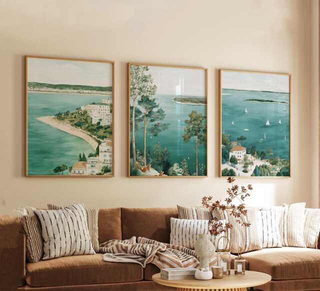 Set Of 3 Poole Posters, Dorset Coastal Wall Art, UK Harbour Prints, Vintage Seaside Decor, Modern Travel Artwork For Home - image 1