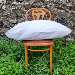 Scottish Wool Bed Pillows Natural Cambric Cotton Cover, Adjustable Fill, Self-Regulating Gift For Sleep By Uan - thumbnail 2