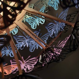 Butterfly Lampshade Diy Kit. Kids Lamp Pendant, Girl Nursery Decor - thumbnail 4
