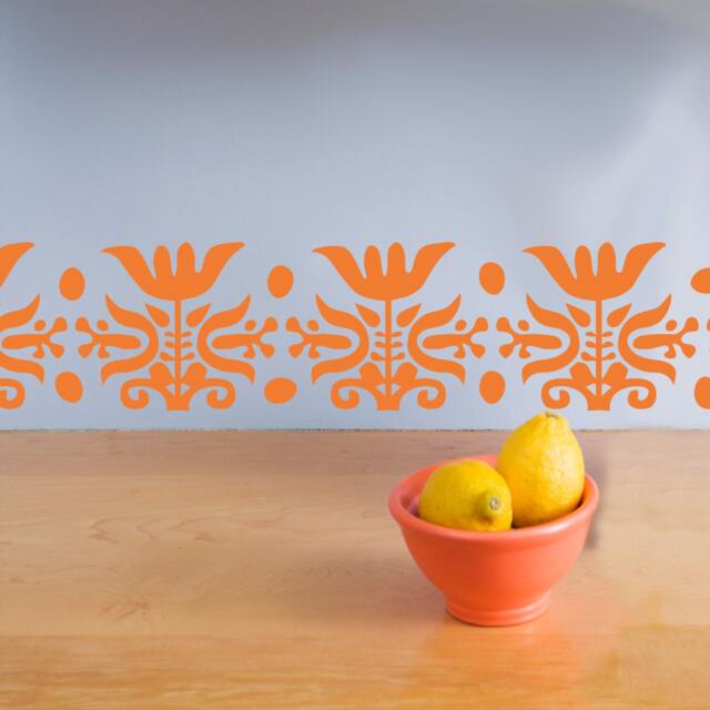 Mid Century Floral Wall Decal - Removable Vinyl Art Stickers - image 1
