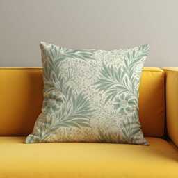 Sage Green Floral Cushion Cover, Farmhouse Botanical Decorative Throw Pillow Classic Flower Living Room & Bedroom Decor - thumbnail 3
