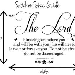 Deuteronomy 31 V 8, Christian Bible Verse Quote, Niv, Vinyl Wall Art Sticker Decal Mural. Home, Church, School, Decor - thumbnail 3