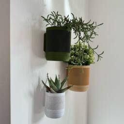 Modern Minimalist Wall Planter, Indoor Mounted, Hidden Mount, Home Decor, Gift, 11 Colour Options, Drip Tray - thumbnail 2