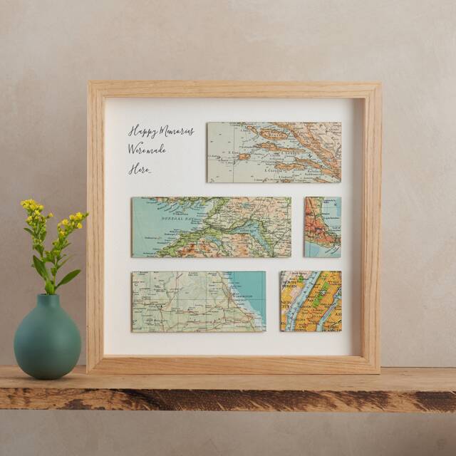 Fathers Day Gift, Custom Map Gift For Dad, Personalised Wall Art Frame, Decor Gift For Personalized Print Husband, Him - image 1