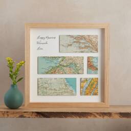 Fathers Day Gift, Custom Map Gift For Dad, Personalised Wall Art Frame, Decor Gift For Personalized Print Husband, Him