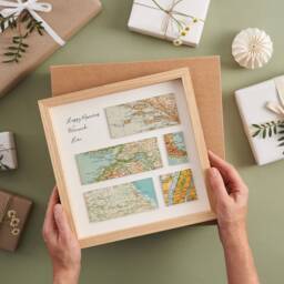 Fathers Day Gift, Custom Map Gift For Dad, Personalised Wall Art Frame, Decor Gift For Personalized Print Husband, Him - thumbnail 3
