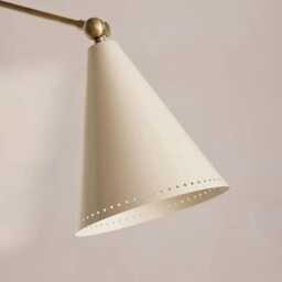 1 Light Raw Brass Wall Sconce - Sconces Lamp Mid Century Modern Brass Italian Scone Cone - thumbnail 3
