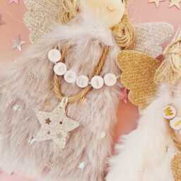 Handmade Angel Hanging Christmas Tree Decoration Personalised Option Available - thumbnail 4