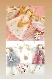 Handmade Angel Hanging Christmas Tree Decoration Personalised Option Available - thumbnail 1