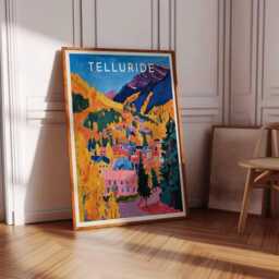 Telluride Ski Poster Colorado Travel Art Print - thumbnail 2