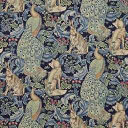 William Morris Peacock Cushion Cover Arts & Crafts Linen Pillow, 18x18 - thumbnail 3