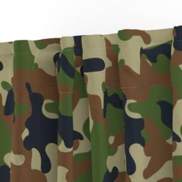 Camouflage Curtain Panel - Woodland Forest Camo Boy Nursery Decor Green Custom Pattern By Artpics - thumbnail 3