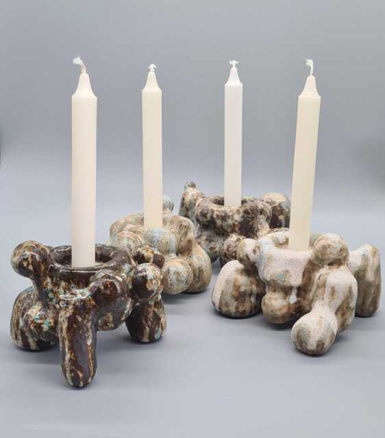 Ceramic Candle Holder, Modern Candlestick - image 1