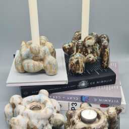 Ceramic Candle Holder, Modern Candlestick - thumbnail 3