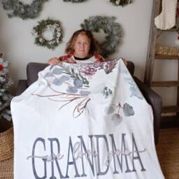 Christmas Gift For Her, Grandma & Mom Present, We Love You Blanket, From Kids Wife, Grandparent - thumbnail 2