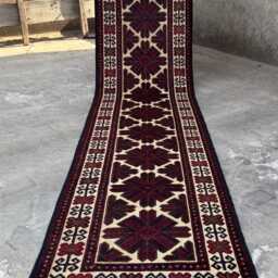 Modern 2'7x11 Afghan Runner Rug - Hand-Knotted Wool Tribal , Boho Oriental Cozy Floral Design Kitchen Hallway - thumbnail 3