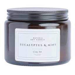 Eucalyptus Peppermint Soy Candle Natural Scented Candle 200Ml Made in London Best Seller Essential Oil - thumbnail 3
