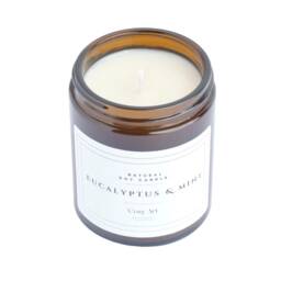 Eucalyptus Peppermint Soy Candle Natural Scented Candle 200Ml Made in London Best Seller Essential Oil - thumbnail 2