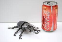 Beetle Metal Art, Sculpture Paperweight, Unique Valentine Gift For Him - thumbnail 1