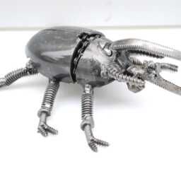 Beetle Metal Art, Sculpture Paperweight, Unique Valentine Gift For Him - thumbnail 4
