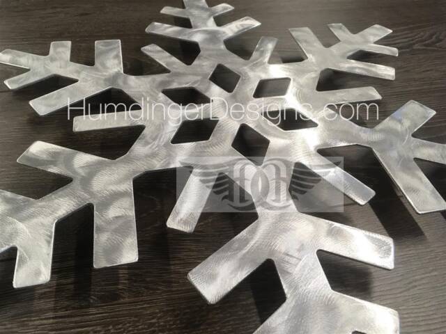 Aluminum Snowflake Wall Art Cabin Decor - 18x17 Inches - image 1