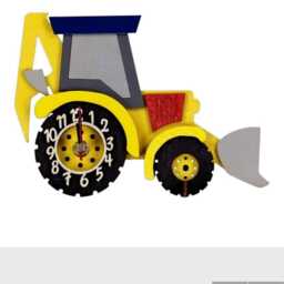 Digger Mini Free Standing Wooden Clock - thumbnail 3