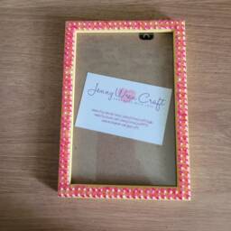 Colourful Acrylic Flatback Half Pearls Photo Frame 4 X 6 Inches - thumbnail 4