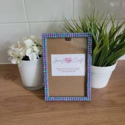 Colourful Acrylic Flatback Half Pearls Photo Frame 4 X 6 Inches - thumbnail 3