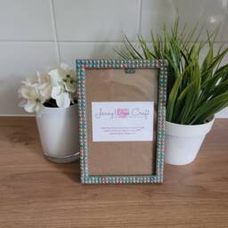 Colourful Acrylic Flatback Half Pearls Photo Frame 4 X 6 Inches - thumbnail 2
