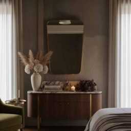 Modern Wall Mirror - Brass Vanity - thumbnail 3