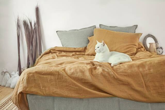 Deep Mustard Linen Duvet Cover - European Flax, Oeko Tex Certified - image 1
