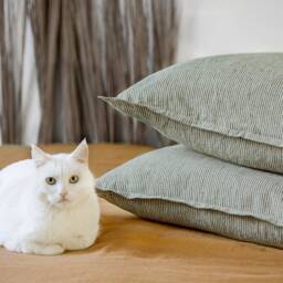 Deep Mustard Linen Duvet Cover - European Flax, Oeko Tex Certified - thumbnail 3