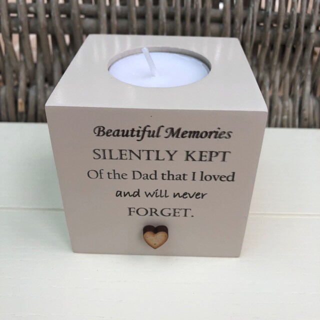 Shabby Personalised Chic Candle in Memory Of A Loved One Dad Father Mum Mam Dad Nana Grandad Husband Wife Bereavement Sympathy Any Name