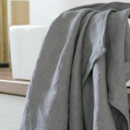 Linen Towel, Hand Bath Face Guest Towels, Dark Grey, Gift Idea - thumbnail 3