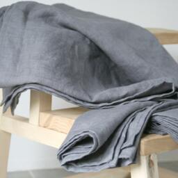 Linen Towel, Hand Bath Face Guest Towels, Dark Grey, Gift Idea - thumbnail 4