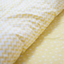 100% Cotton Pillowcase in Yellow & Stars. Handmade Pillow Case Organic Slip Cover Natural Custom Sham European Us Sizes - thumbnail 4