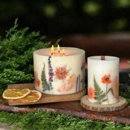 xl Botanical 3-Wick Candle Orange Cinnamon Scent, Vegan Gift - thumbnail 2