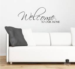 Welcome To Our Home Wall Decal - Vinyl Stickers Art Words Lettering Custom Decor - thumbnail 1