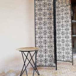 Handcrafted Wrought Iron Moroccan Room Divider Screen - thumbnail 2