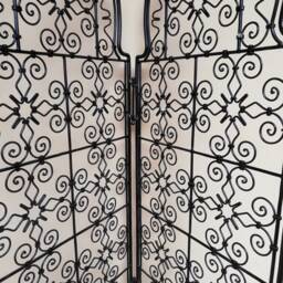 Handcrafted Wrought Iron Moroccan Room Divider Screen - thumbnail 3
