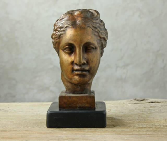 Bronze Sculpture Of The Goddess Hygieia/Bust Greek Health Size 17 cm - Height X 8.5 - Width - image 1