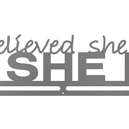 She Believed Could So Did - Text Only - No Figure Allied Medal Hanger Holder Display Rack - thumbnail 2