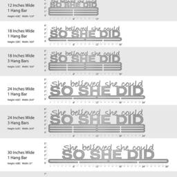 She Believed Could So Did - Text Only - No Figure Allied Medal Hanger Holder Display Rack - thumbnail 3