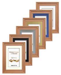 Swept Oak Photo Frame With Mount/A2 For A3 Print A4 A5 A6 Wide Picture Poster With Mounts - thumbnail 1